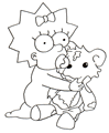 Disegno Maggie Simpson da colorare