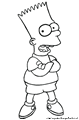 Disegno Bart Simpson colorare