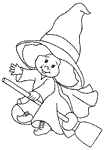 Disegni strega Halloween