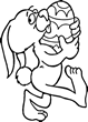 Disegni feste: coniglio da colorare